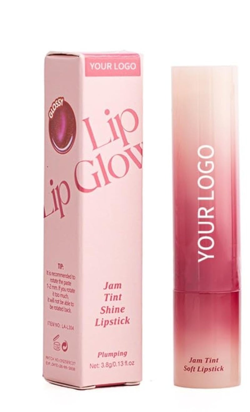 Lip GLOW JUM TINT SHINE LIPSTICK Balm -PLUMPING - Vegan Natural Lip Care Hydrating Moisturizer Lip Butter Balm Stick Private Label Glossy Lipstick (N1) - Image 4