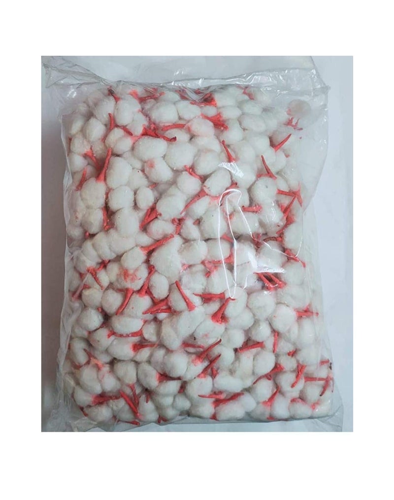 ARINJAY Round Kesar White Cotton Wicks Diya Batti for PoojaHandmade Cotton WicksLambi Diya Batti Pack of 2000 - Image 2