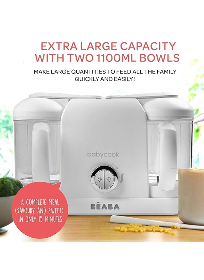 BEABA Babycook Duo 4-In-1 Baby Food Maker And Steamer With Dual Capacity, Dark Grey  - Image 3
