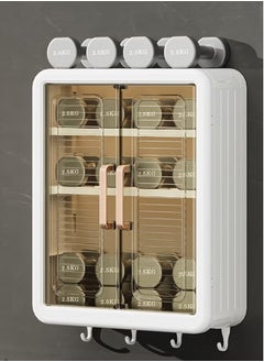 GoldenLike Bathroom Wall Cabinet,3-Tier Medicine Cabinet with Door Multifunction Kitchen Organizer Storage Makeup Sorage Box,Space Saver Storage Cabinet for Bathroom Laundry Kitchen Living Room  - Image 5