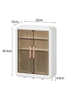 GoldenLike Bathroom Wall Cabinet,3-Tier Medicine Cabinet with Door Multifunction Kitchen Organizer Storage Makeup Sorage Box,Space Saver Storage Cabinet for Bathroom Laundry Kitchen Living Room  - Image 4