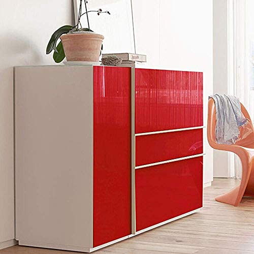 WALLTON - Red Gloss Peel and Stick Self-Adhesive Removable Thicken Waterproof for Kitchen Countertop Cabinet Wardrobe - 12''x''96 Inches - Image 5