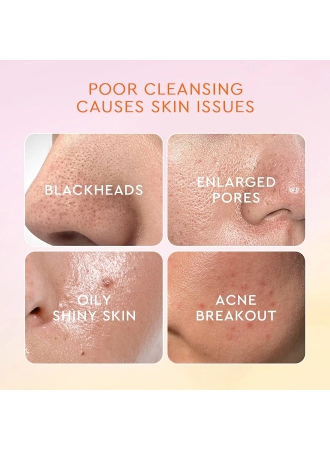 Glad2Glow Yuzu AHA Blackhead Exfoliating Cleanser Oily 70ml Gently Exfoliate Dull Skin Blackhead Smooth Wash - Image 3