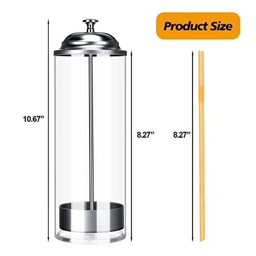 Dukars Straw Dispenser,Drinking Straw Holder for Kitchen, Pop Up Straw Lid Dispenser,Includes 100 pcs Straws (Straws-100) - Image 3