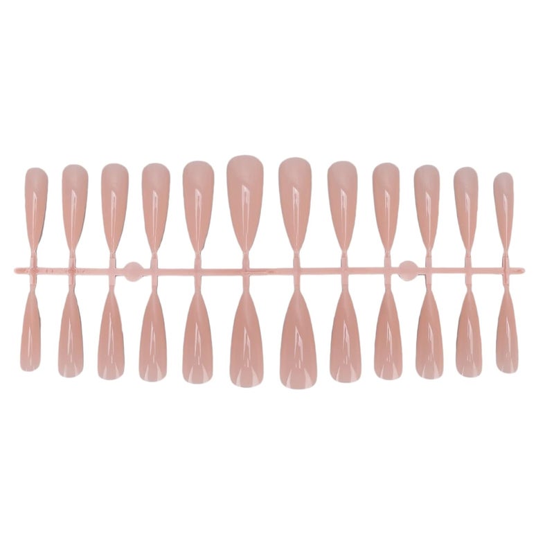 Extra Long Full Cover Artificial Nail Tips Set 240pcs Milk Coffee Color for Salon Home Wedding Party - Image 3