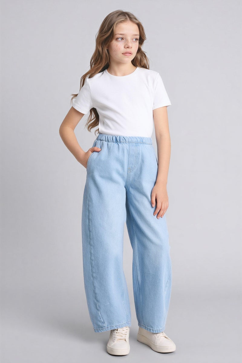 DeFacto Blue Girl Girl Balloon Fit Jeans Casual - Image 2