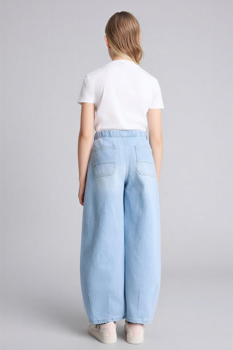DeFacto Blue Girl Girl Balloon Fit Jeans Casual - Image 5