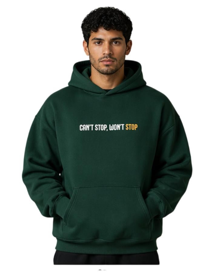 Al-Ahli Saudi FC Al Ahli Back to Back Dark Green Oversized Hoodie - Image 1