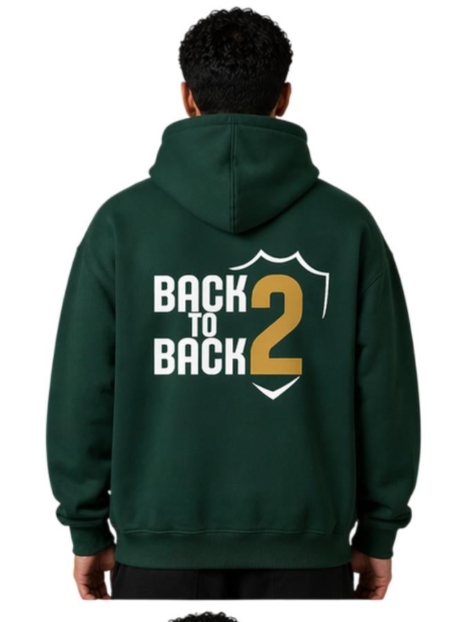 Al-Ahli Saudi FC Al Ahli Back to Back Dark Green Oversized Hoodie - Image 2
