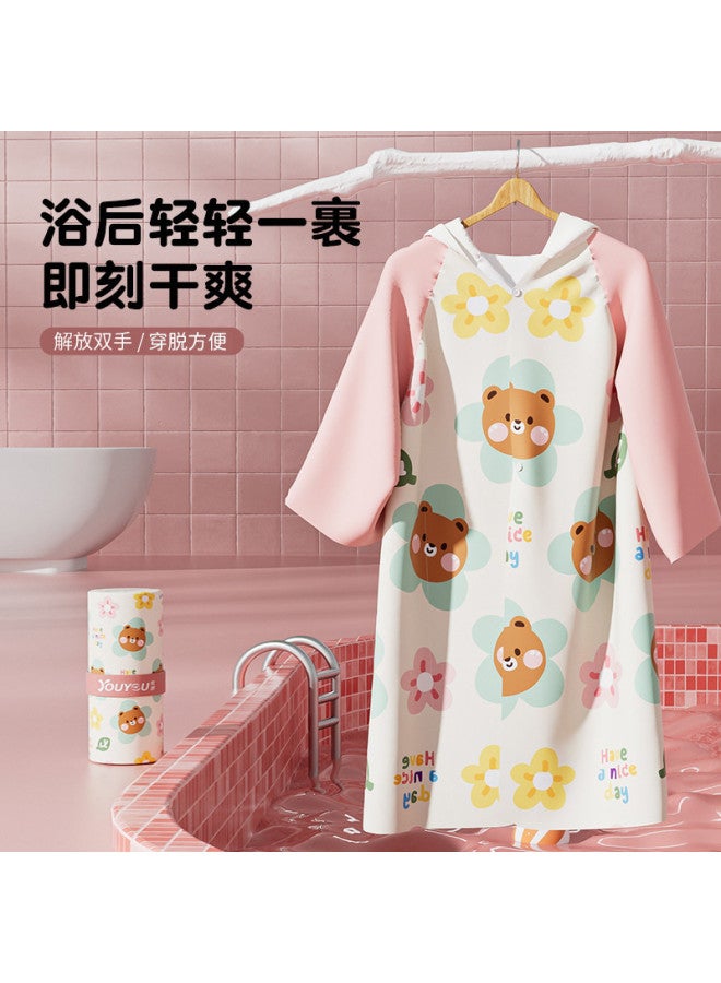 YouYou Children's Swimming Towel Cape Bathrobe For Boys And Girls, Wearable Absorbent Towel, Portable Beach Towel - Image 4