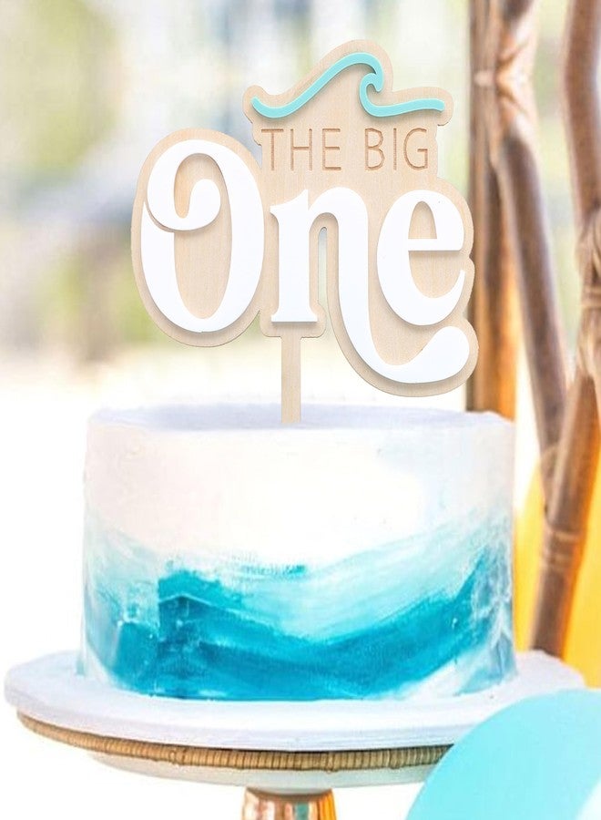 بيديد غطاء كعكة عيد الميلاد الأول الكبير - موضوع أمواج المحيط لعيد الميلاد الأول، غطاء كعكة بموضوع أمواج المحيط الكبير، زينة كعكة الصيف (أمواج المحيط) - Image 1