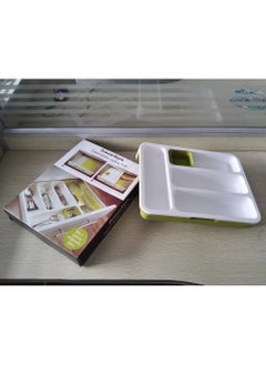 Drawer Store Adjustable Kitchen Drawer Organizer White/Green  - Image 5