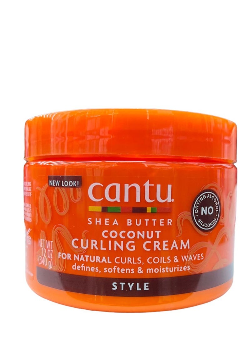 Coconut Cantu Natural Hair Coconut Curling Cream 12 Ounce/340ml(3 Pack)