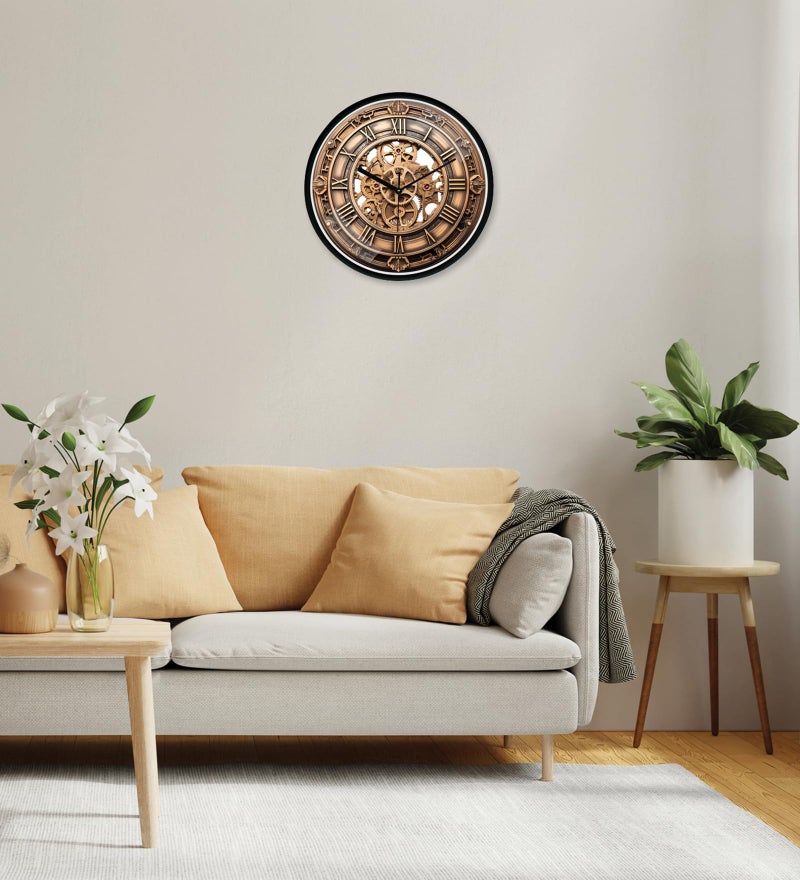 RANDOM Wall Clock for Living Room, Bedroom, Home, Office, Kitchen, Round Shaped Designer Plastic Wall Clock for Home Decor, 12- inch (RC-63827) - Image 3