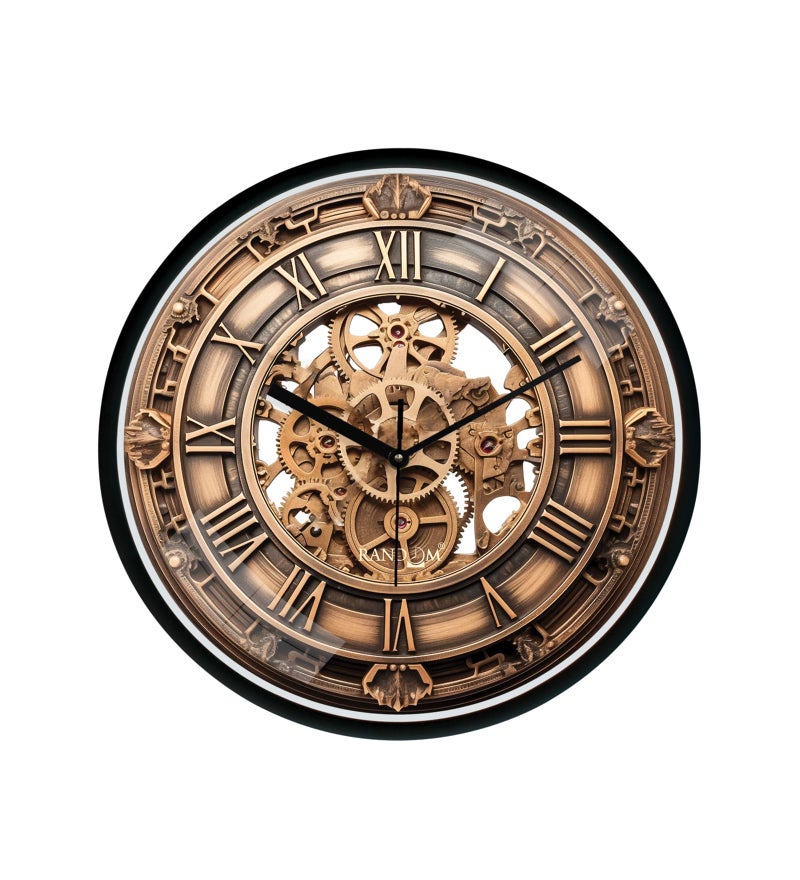 RANDOM Wall Clock for Living Room, Bedroom, Home, Office, Kitchen, Round Shaped Designer Plastic Wall Clock for Home Decor, 12- inch (RC-63827) - Image 1