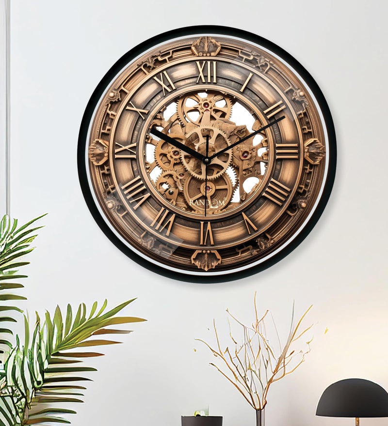 RANDOM Wall Clock for Living Room, Bedroom, Home, Office, Kitchen, Round Shaped Designer Plastic Wall Clock for Home Decor, 12- inch (RC-63827) - Image 4