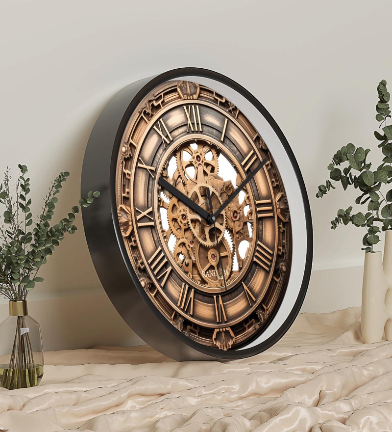 RANDOM Wall Clock for Living Room, Bedroom, Home, Office, Kitchen, Round Shaped Designer Plastic Wall Clock for Home Decor, 12- inch (RC-63827) - Image 2