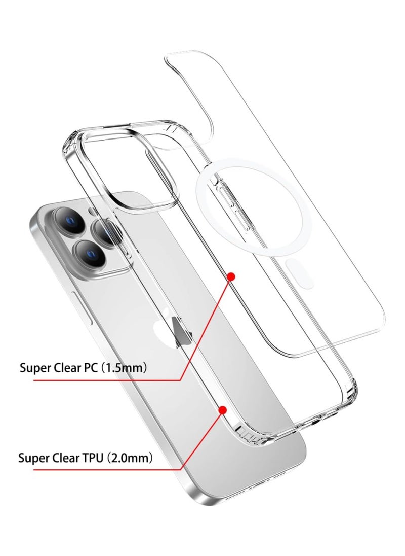 Magsafe Case for iPhone 11 Pro Max Magsafe Clear Cover Magnetic Wireless Charging Support, Shockproof Protection, Scratch-Resistant for iPhone 11 Pro Max - Clear