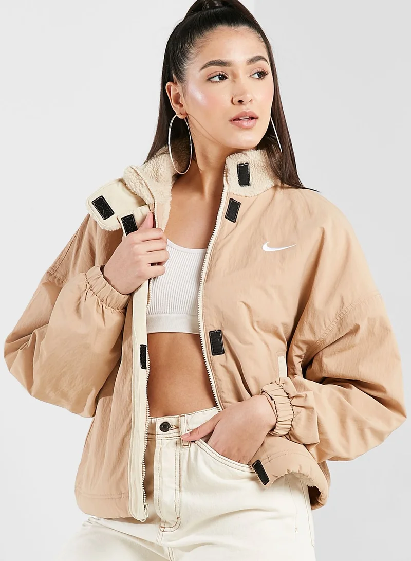 Nike Nsw Essential Woven Sherpa Jacket