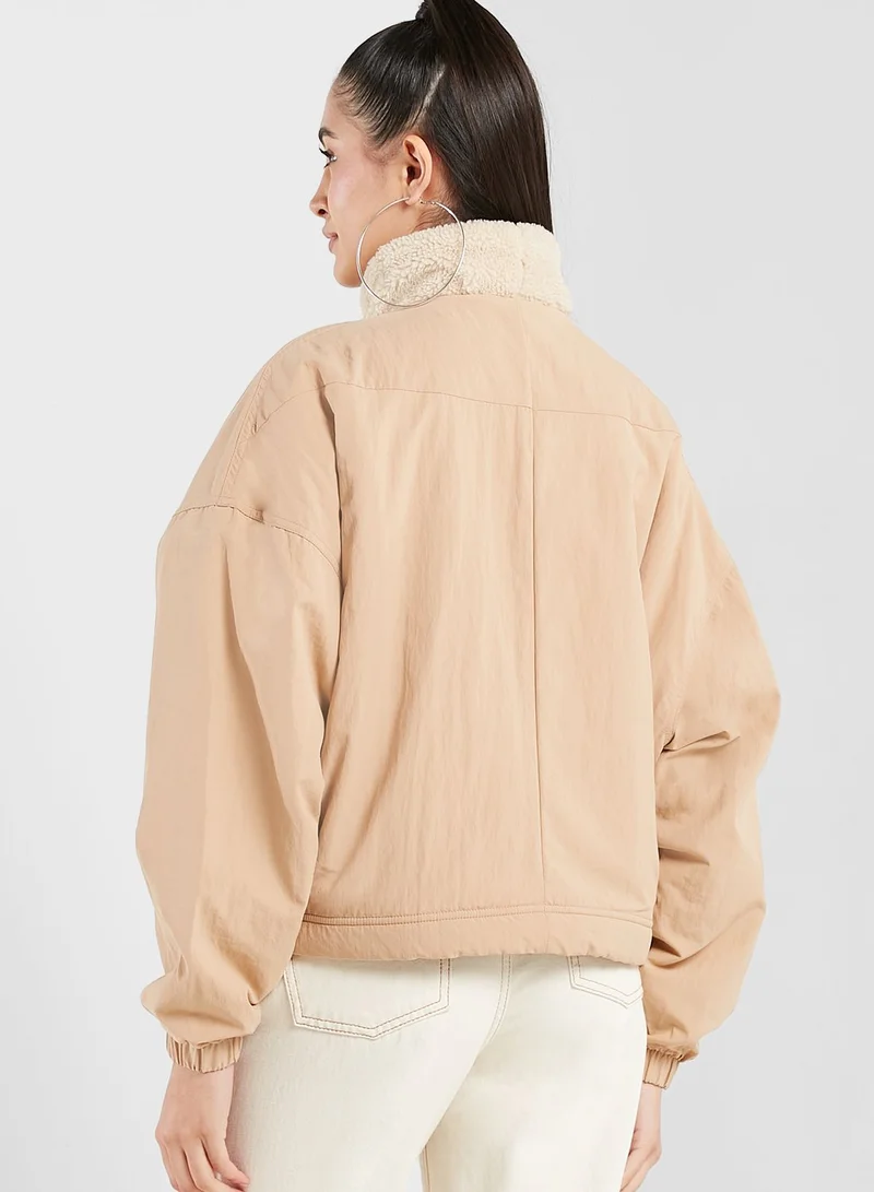 Nike Nsw Essential Woven Sherpa Jacket