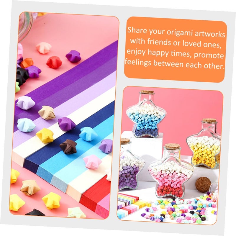Gradient Color Origami Star Paper Strips DIY 2160 Pcs Craft For Birthday Festival Decoration - Image 5