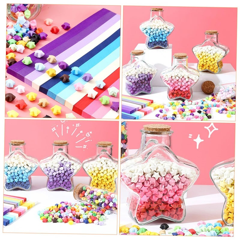 Gradient Color Origami Star Paper Strips DIY 2160 Pcs Craft For Birthday Festival Decoration - Image 4
