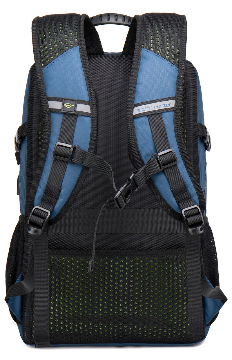 ARCTIC HUNTER Laptop Backpack for Unisex 28L Travel Backpack with 15.6-inch Laptop Pocket Compartment Business Backpack with Power Bank USB Port Water Resistant Premium Office Backpack, B00387, Blue - Image 5
