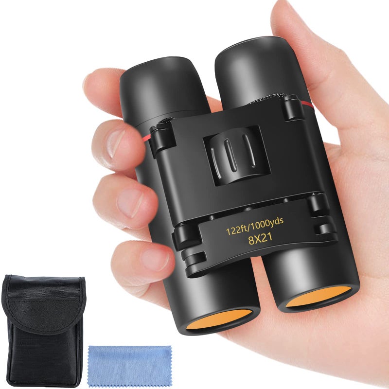 AHFLRITO Compact Binoculars, Lightweight Foldable Small Binoculars for Adults and Kids, Portable Waterproof for Bird Watching, Traveling, Theater, Opera, Concert, Hiking, Sightseeing - Image 1