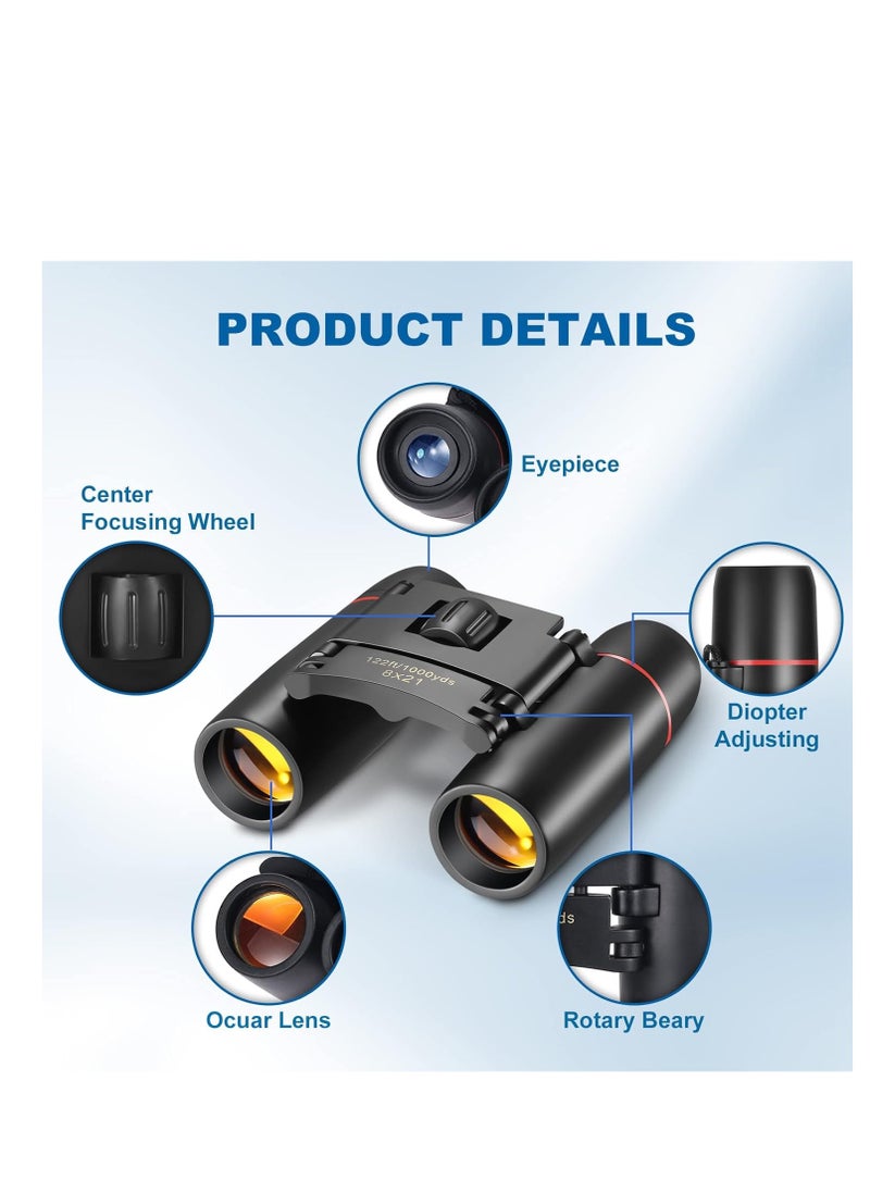 Generic Compact Binoculars, Lightweight Foldable Small Binoculars for Adults, Portable Waterproof Mini Binocular for Kids Bird Watching, Traveling, Theater, Opera, Concert, Hiking, Sightseeing  - Image 4