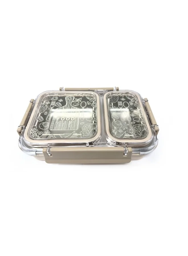 DANUBE HOME Jaypee Steelox Lunch Box Beige 570ml – Premium Stainless Steel, BPA-Free, Leak-Proof Tiffin for Office, School & Travel | Compact, Durable & Stylish Design