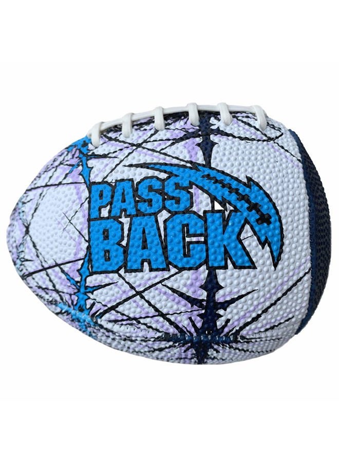 Passback Peewee Rubber (Blue) Football, Ages 4-8, Elementary Training Football - Image 1