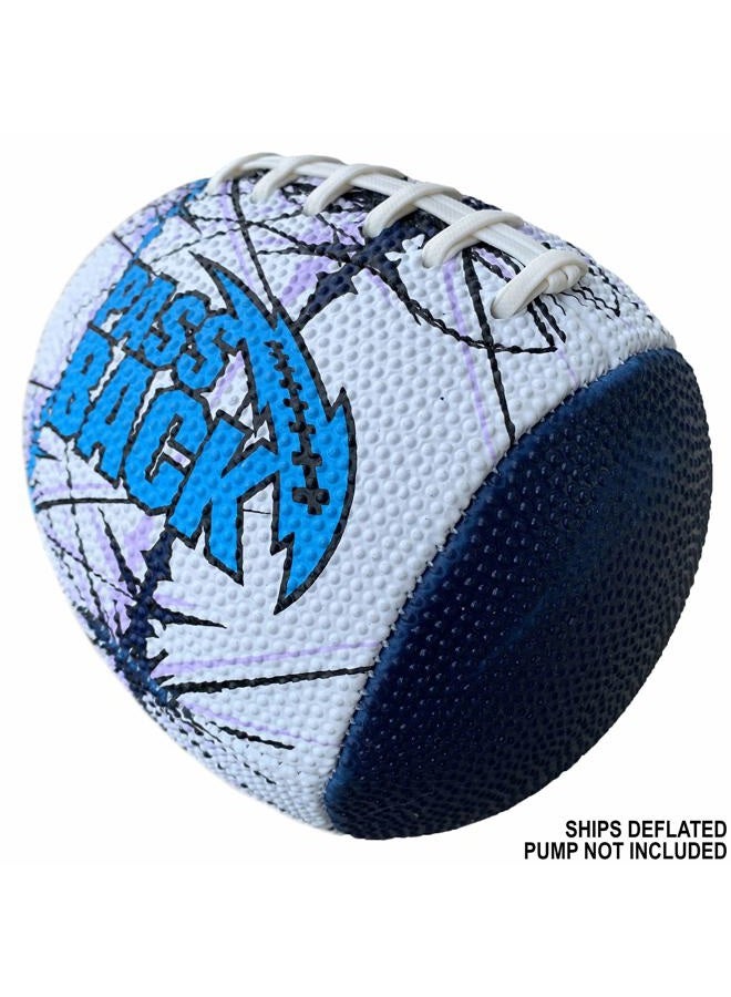 Passback Peewee Rubber (Blue) Football, Ages 4-8, Elementary Training Football - Image 4