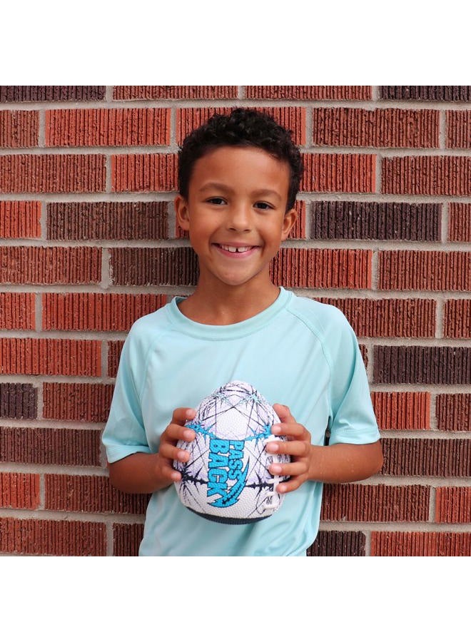 Passback Peewee Rubber (Blue) Football, Ages 4-8, Elementary Training Football - Image 2