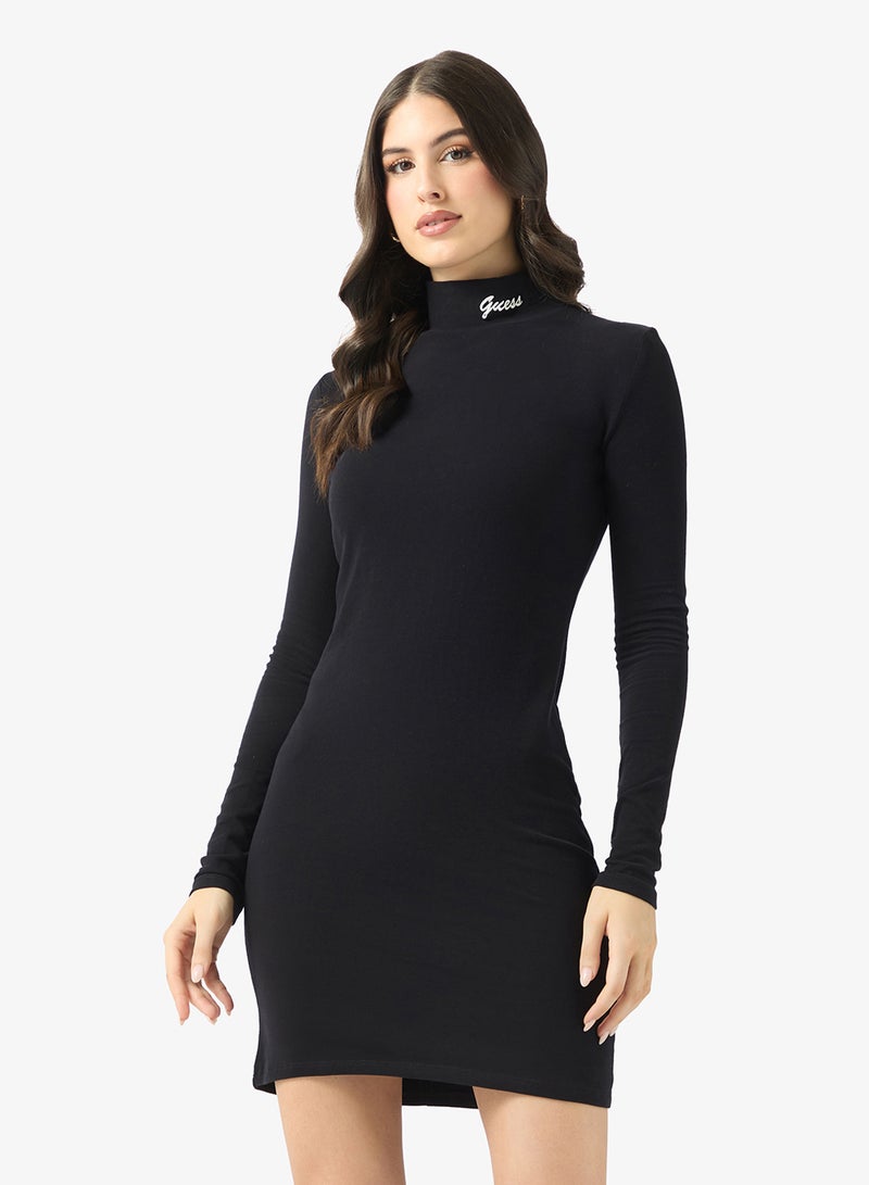 GUESS Alba High Neck Long Sleeve Mini Dress - Image 1