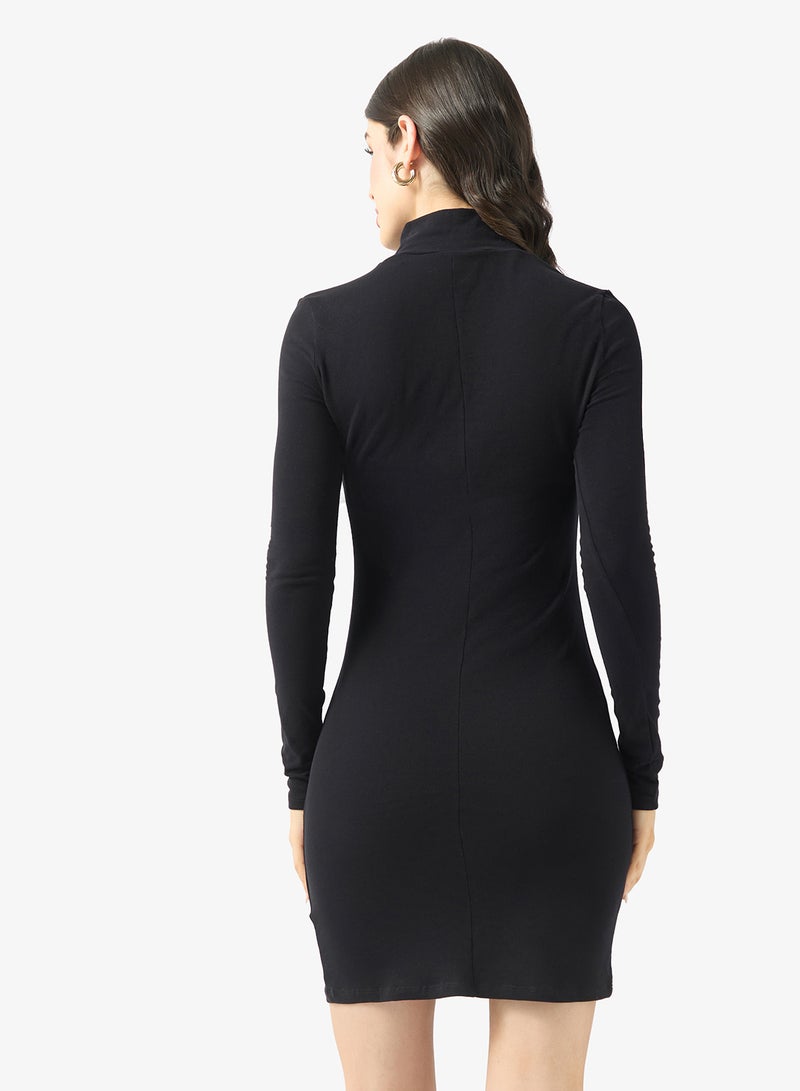 GUESS Alba High Neck Long Sleeve Mini Dress - Image 2