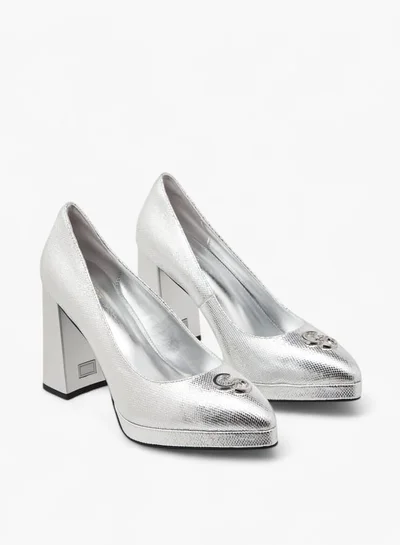 Celeste Women's Textured Slip-On Pumps with Platform Heels
