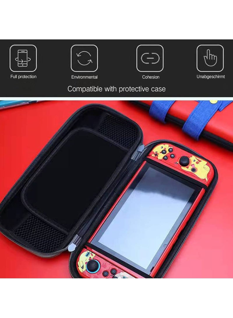 عام حقيبة حمل لطيفة لمفتاح نينتندو سويتش سويتش أوليد، حقيبة حمل محمولة ذات غلاف صلب من كاواي للسفر مع 12 فتحة لبطاقات الألعاب - Image 2