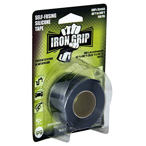 IPG شريط سيليكون ذاتي الالتصاق من IPG Iron Grip، 1" × 10 قدم، أسود (لفة واحدة) - Image 2