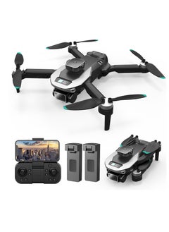 S150 Drone, Obstacle Avoidance RC Drone With Dual HD Camera, Beginner Friendly Folding Drone With 90 Degree Adjustable Camera, Durable Quadcopter With Speed Adjustment, (Black, 2 Batteries)