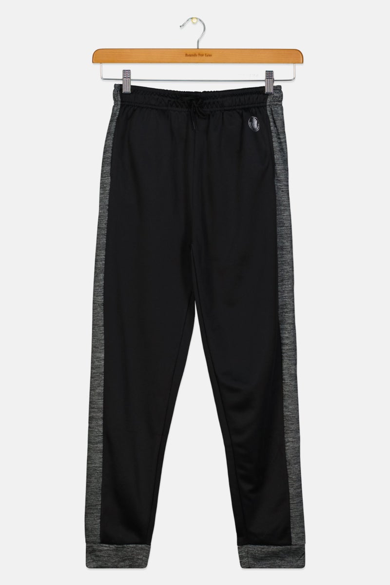 Body Glove Kids Boy Brand Logo Drawstring Jogger Pants, Black - Image 1