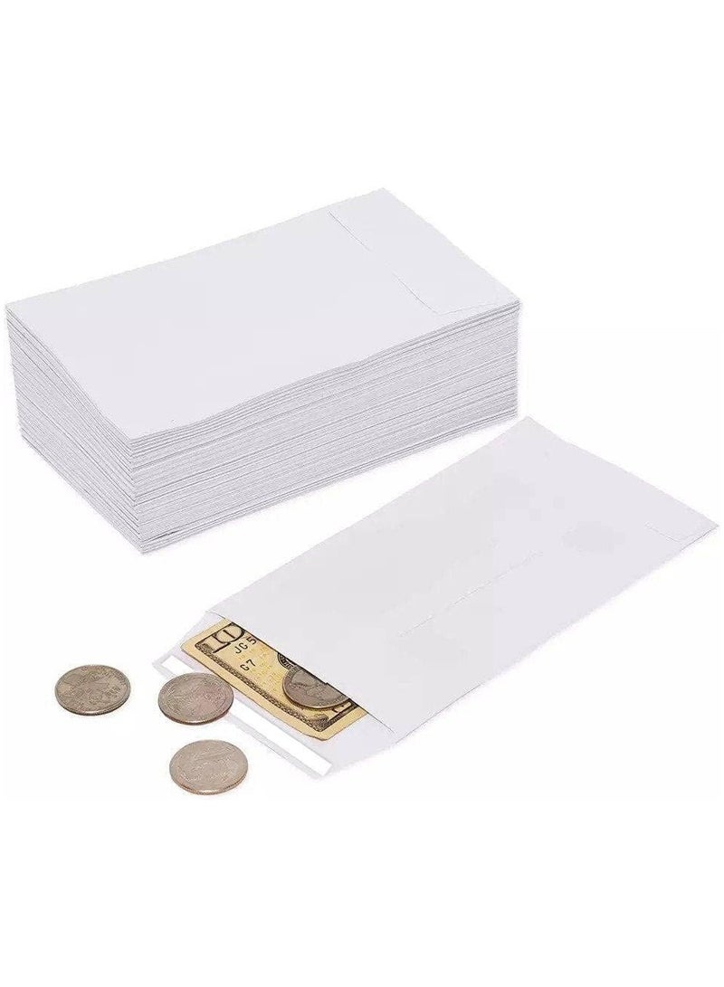 MARKQ (4500) أظرف عملة بيضاء 6” × 4” أظرف كرافت ذاتية اللصق للبذور للأغراض الصغيرة، الأجور، الملاحظات، الخرز، الحديقة، المكتب - Image 4