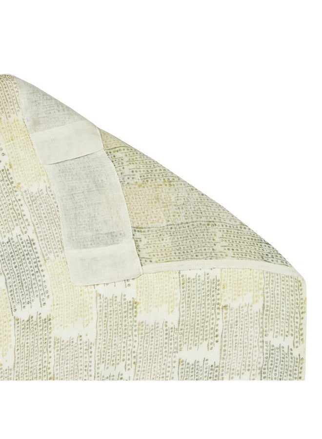 Fabindia Fabindia Ihania Linen Printed Curtain 1.1m x 2.1m - 7feet Curtains - Image 4