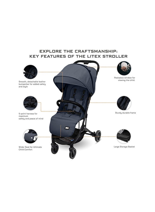neobreez LITEX Ultra-Lightweight Cabin Size Approved Travel Stroller|Trolley Handle Compact Foldable Pushchair,  Baby Kids Todddler Stroller, Travel Trolley,  Waterproof UPF 50+Canopy, 0-3yrs,  15kg,  3yrs Warranty - Image 4