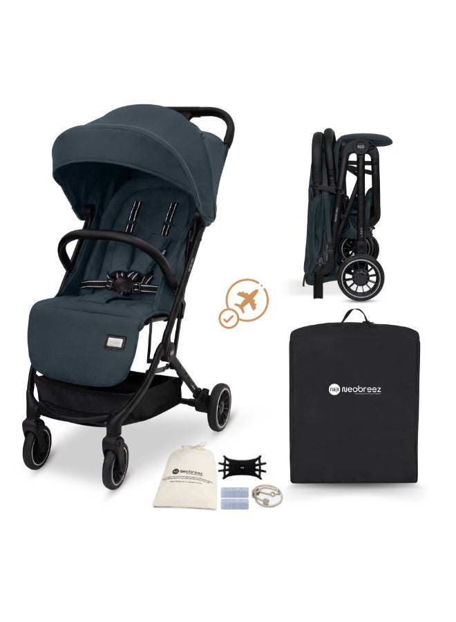 neobreez LITEX Ultra-Lightweight Cabin Size Approved Travel Stroller|Trolley Handle Compact Foldable Pushchair,  Baby Kids Todddler Stroller, Travel Trolley,  Waterproof UPF 50+Canopy, 0-3yrs,  15kg,  3yrs Warranty - Image 1