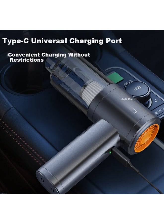 Deli Car Vacuum Cleaner, High Suction Power, Cordless Handheld Vacuum For Car And Home Use, High-power Compact Suction Blower, 12000pa - Image 5
