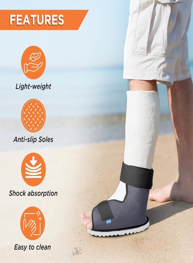 Vissco Cast Shoe, Provides Stability & Protection while the Leg is in Plaster - XL(Grey) - Image 2