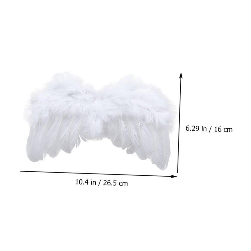 Newborn Photography Angel Wings And Leaf Headband Set Soft Light Green Accessory - Image 3