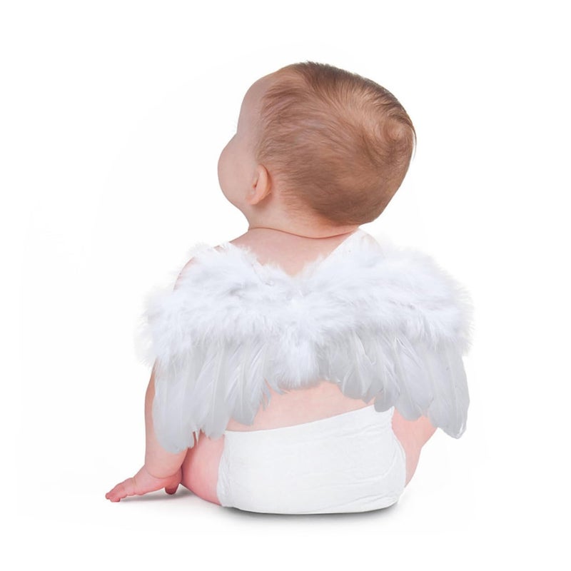 Newborn Photography Angel Wings And Leaf Headband Set Soft Light Green Accessory - Image 5