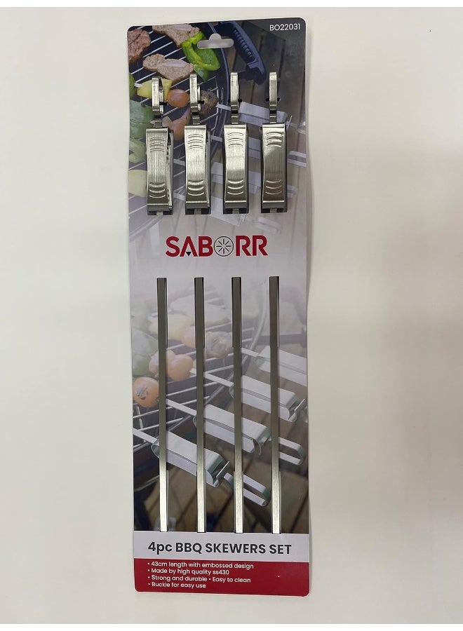 SABORR Set  Of 4 Bbq Skewers - Image 2