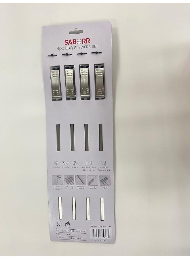 SABORR Set  Of 4 Bbq Skewers - Image 3
